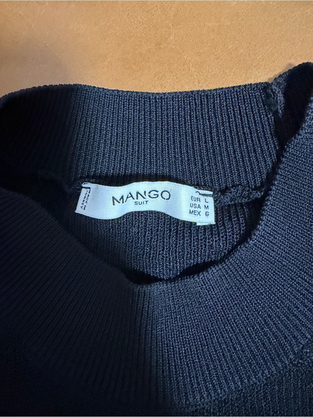 Mango Black Ribbed Halter Top - Picture 3 of 5
